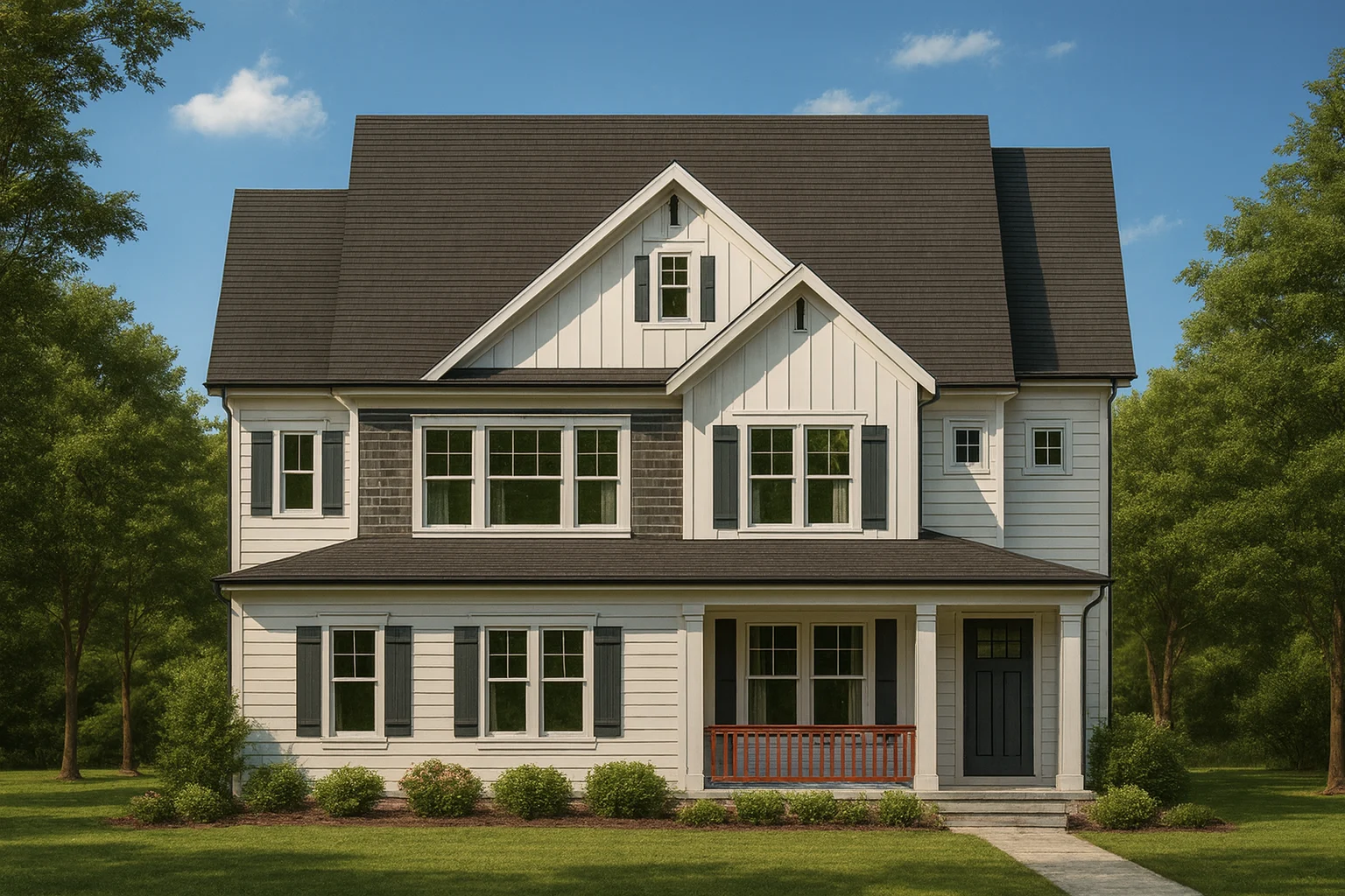 Elegant 2.5-Story Craftsman House Plan with Vaulted Ceilings & CAD Blueprints