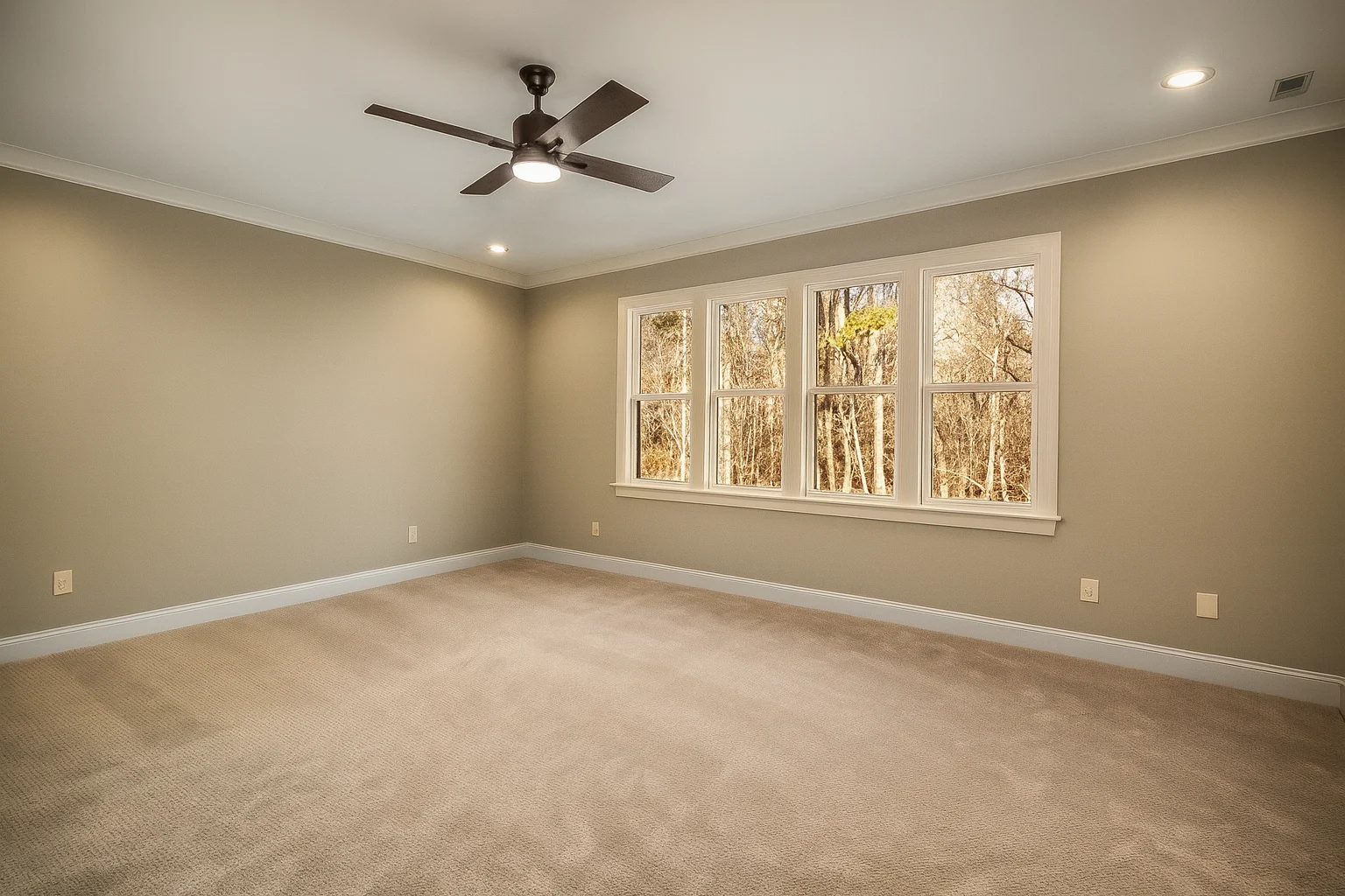 Modern Farmhouse home with white brick exterior, gable roof, and transitional architectural design