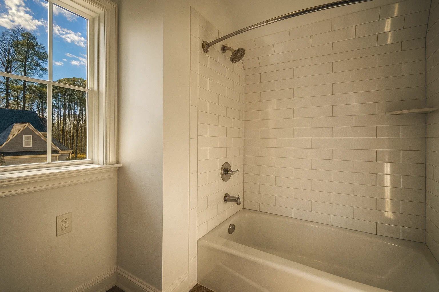 Modern Farmhouse with Transitional Design – White Brick Exterior