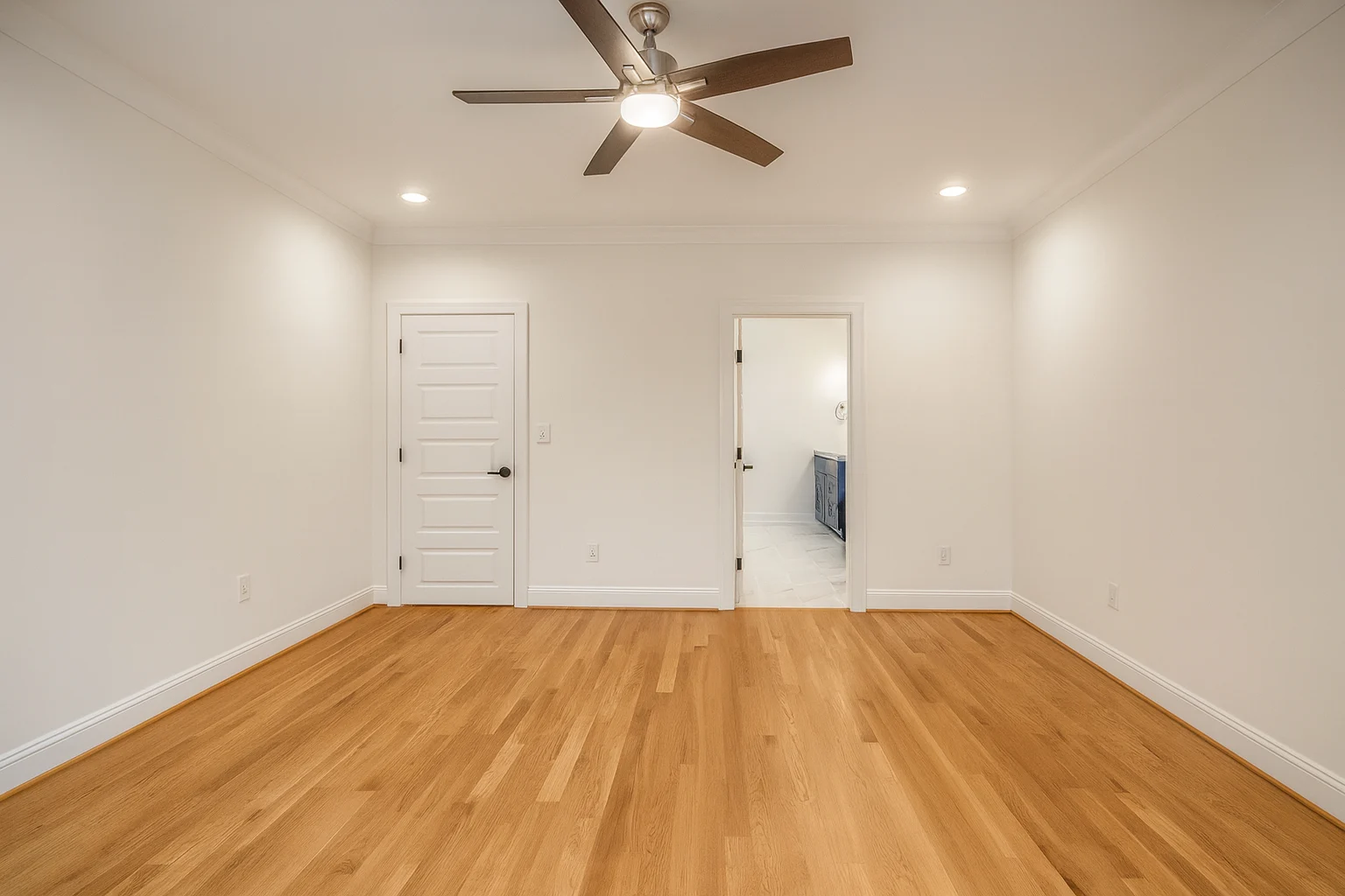 Modern Farmhouse home with white brick exterior, gable roof, and transitional architectural design