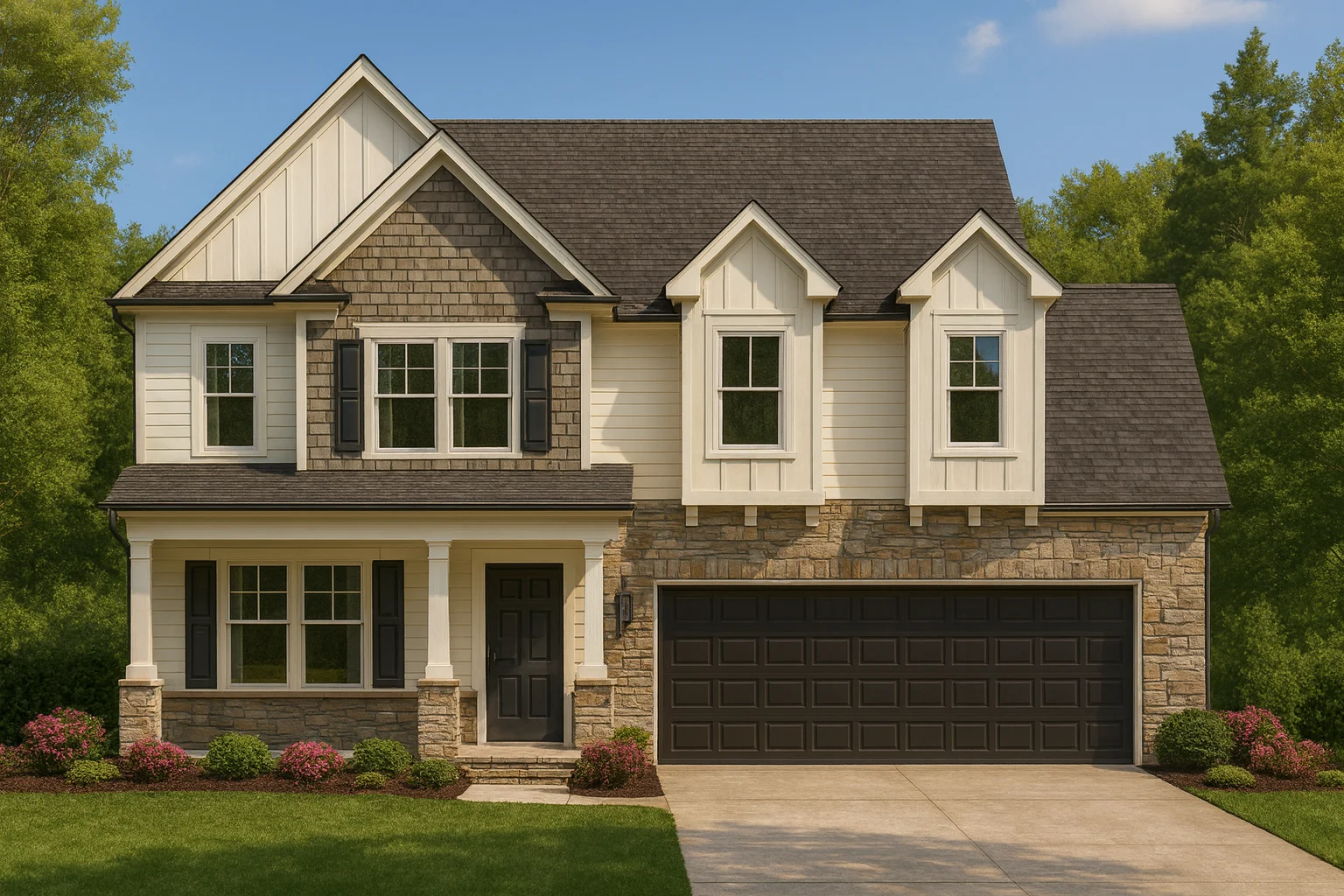 Country Farmhouse Plans 3 Modern Craftsman Home Floor Plan with 4 Bedrooms & Bonus Room