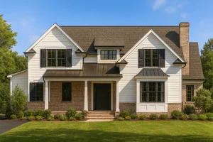 Beautiful 2-Story Home Plan with Colonial Farmhouse Design