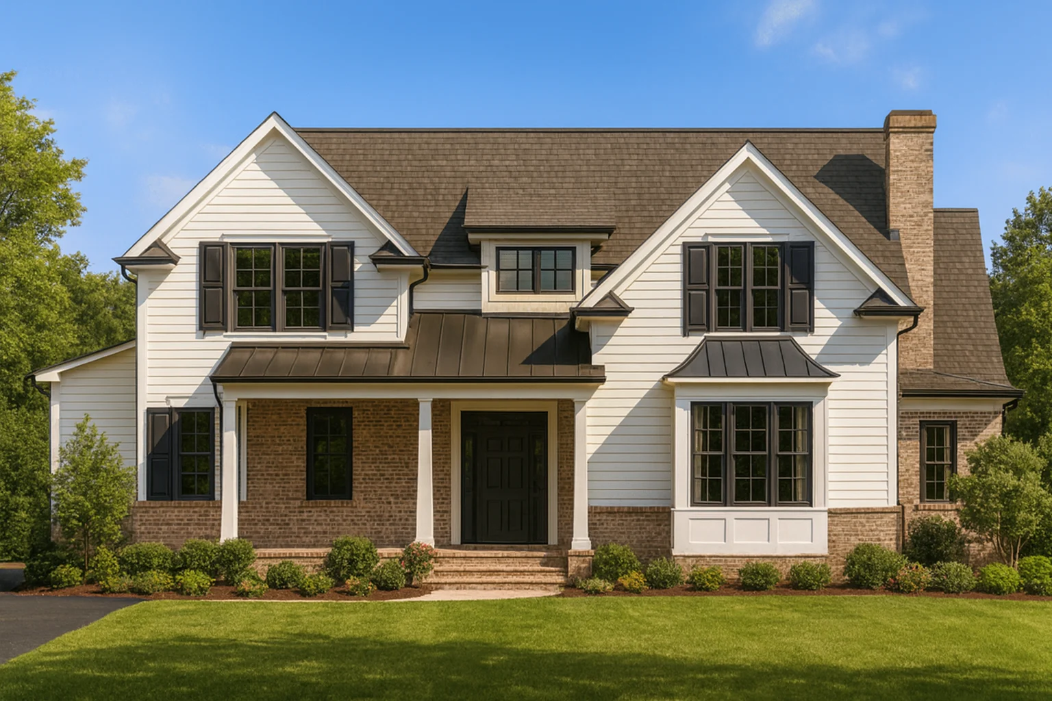 Beautiful 2-Story Home Plan with Colonial Farmhouse Design