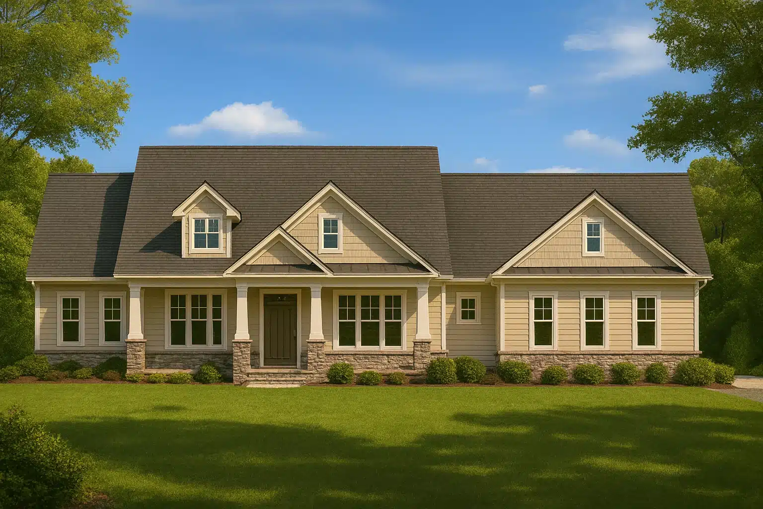 Country Farmhouse Plans 11 Versatile House Plan with Bonus Room, Workshop & CAD Designs