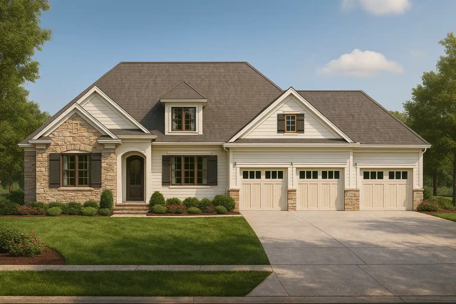 Versatile 1.5-Story House Plan with Craftsman Design & 4 Bedrooms