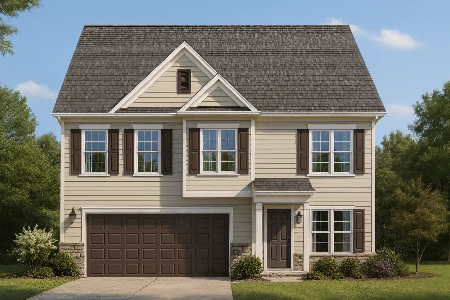 Modern Traditional Home Plan with CAD-Ready Blueprints