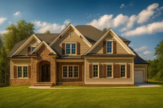 Modern Traditional House Plan with 2.5 Stories and Customizable CAD Blueprints