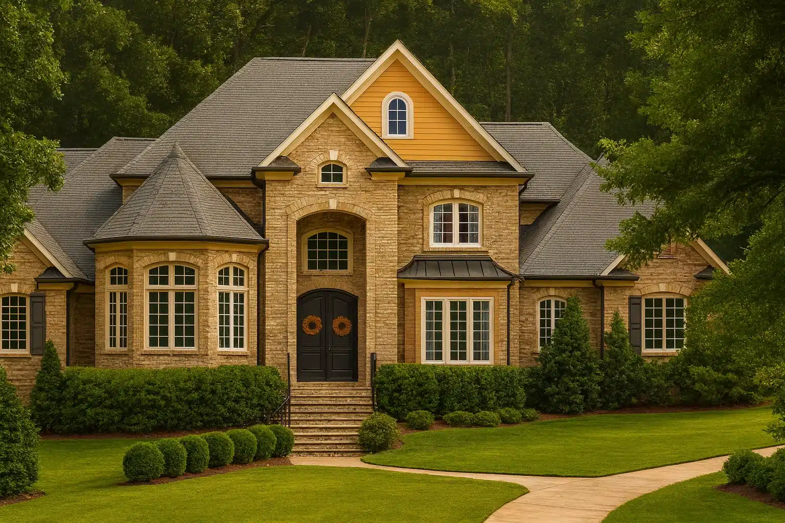 Luxury 2-Story House Plan with Vaulted Ceilings, Wine Room & CAD Blueprints