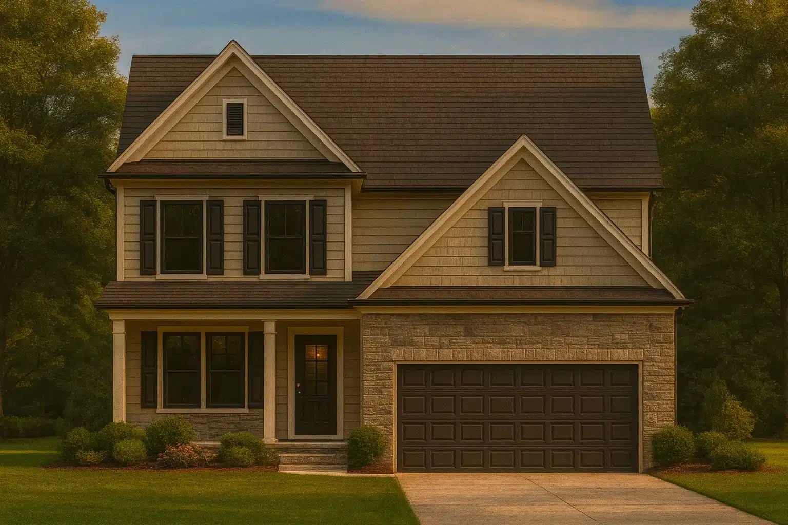 Country Farmhouse Plans 12 Modern Colonial Floor Plan With 4 Bedrooms & CAD Designs