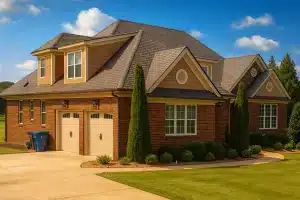 Luxury House Plans 15 Traditional Craftsman house plan with brick and shake exterior, 4 bedrooms, and 2-car garage