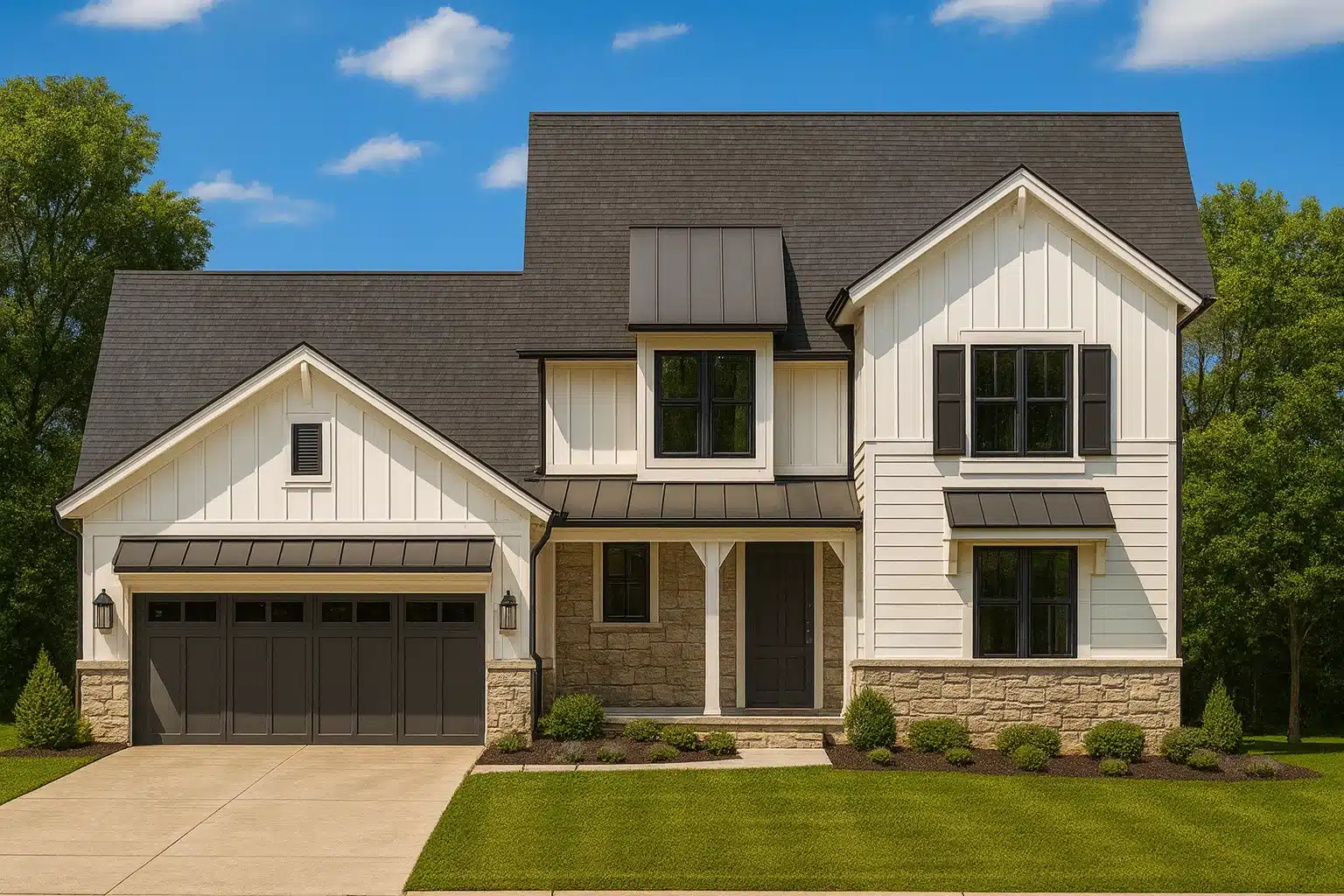 Country Farmhouse Plans 14 Modern 2-Story House Plan with CAD Blueprints and 4 Bedrooms