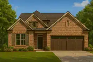 Craftsman Home Plan 1.5 Story Blueprint with 3 Bedrooms