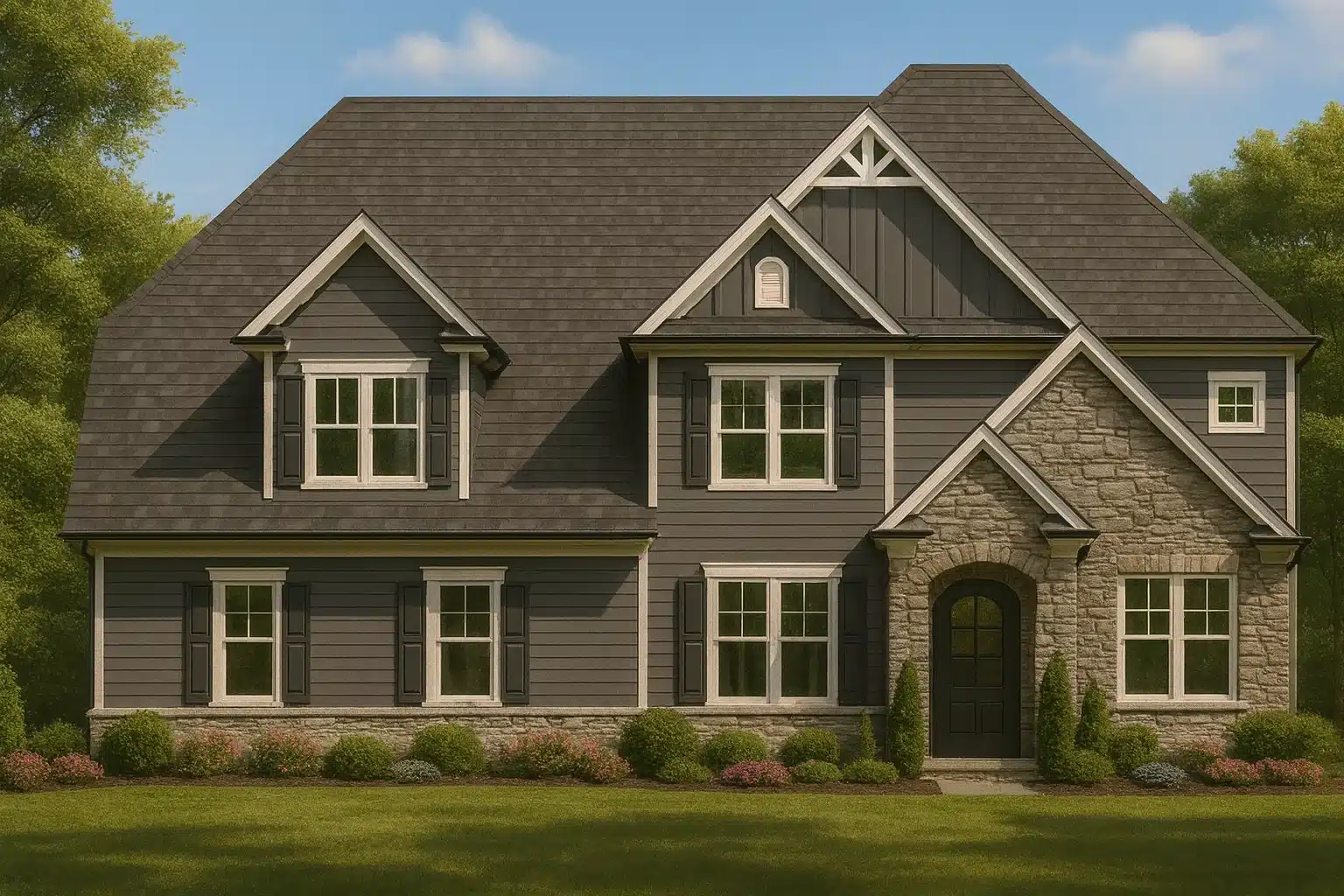 Perfect 2-Story House Plan with 3-Car Garage & Screened Porch