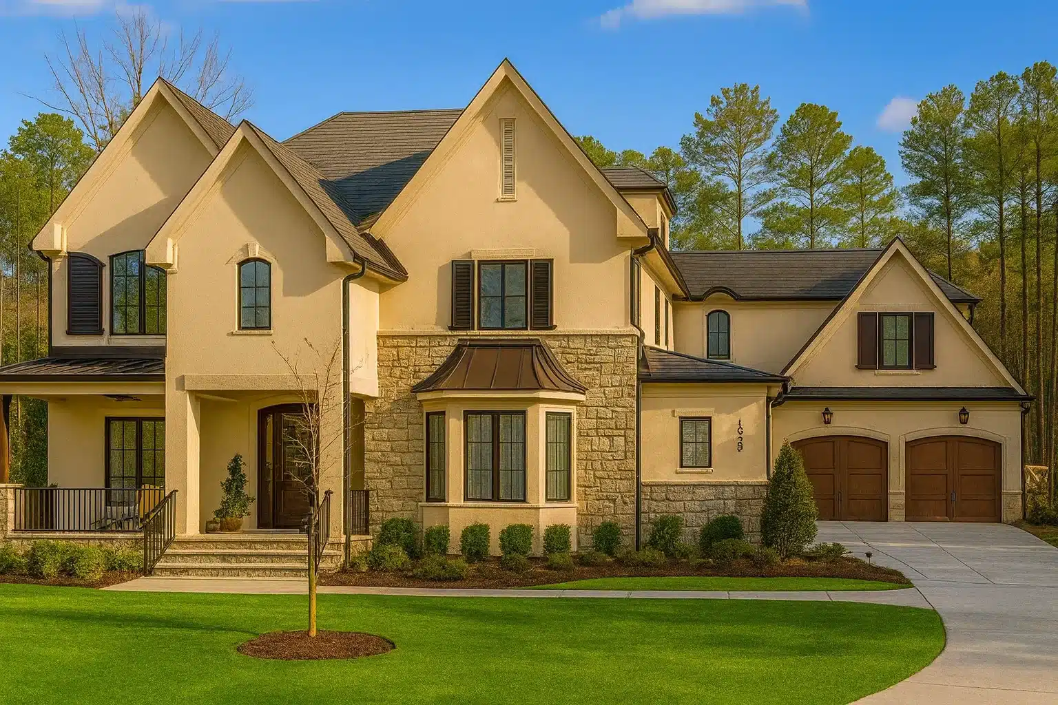 Elegant 2.5-Story French Country House Plan with 5 Bedrooms