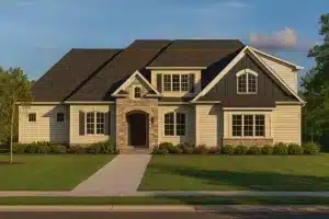 Craftsman-Style House Plan with 2 Stories, 4 Bedrooms, and Open Layout