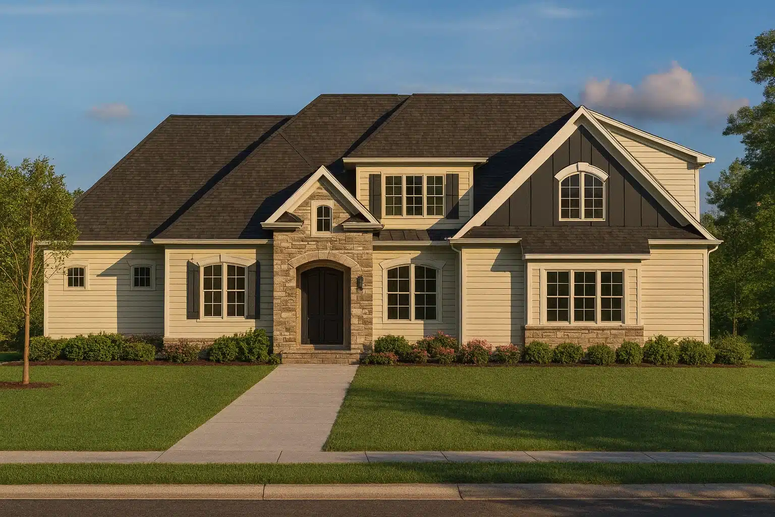 Craftsman-Style House Plan with 2 Stories, 4 Bedrooms, and Open Layout