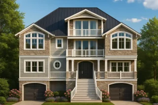 Beach Home Plan - 4-Bed, 3-Bath, 4139 SF