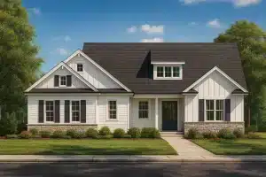 Elegant 2-Story House Plan with Vaulted Ceilings & Covered Porches