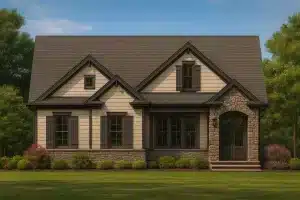 Traditional Craftsman Home Plan with 4 Bedrooms, Bonus Room & CAD Blueprints