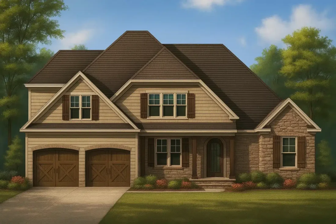 Modern Craftsman Home Plan with Flexible 2-Story Floor Design