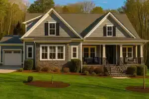 Luxury House Plans 4 Craftsman-Style Home Plan with 1.5 Stories and Spacious Open Floor Layout