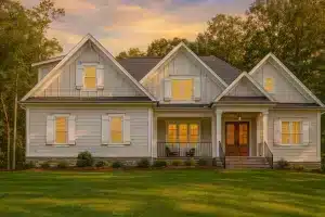 Custom Transitional Home Plan with 4 Bedrooms and Elegant Features