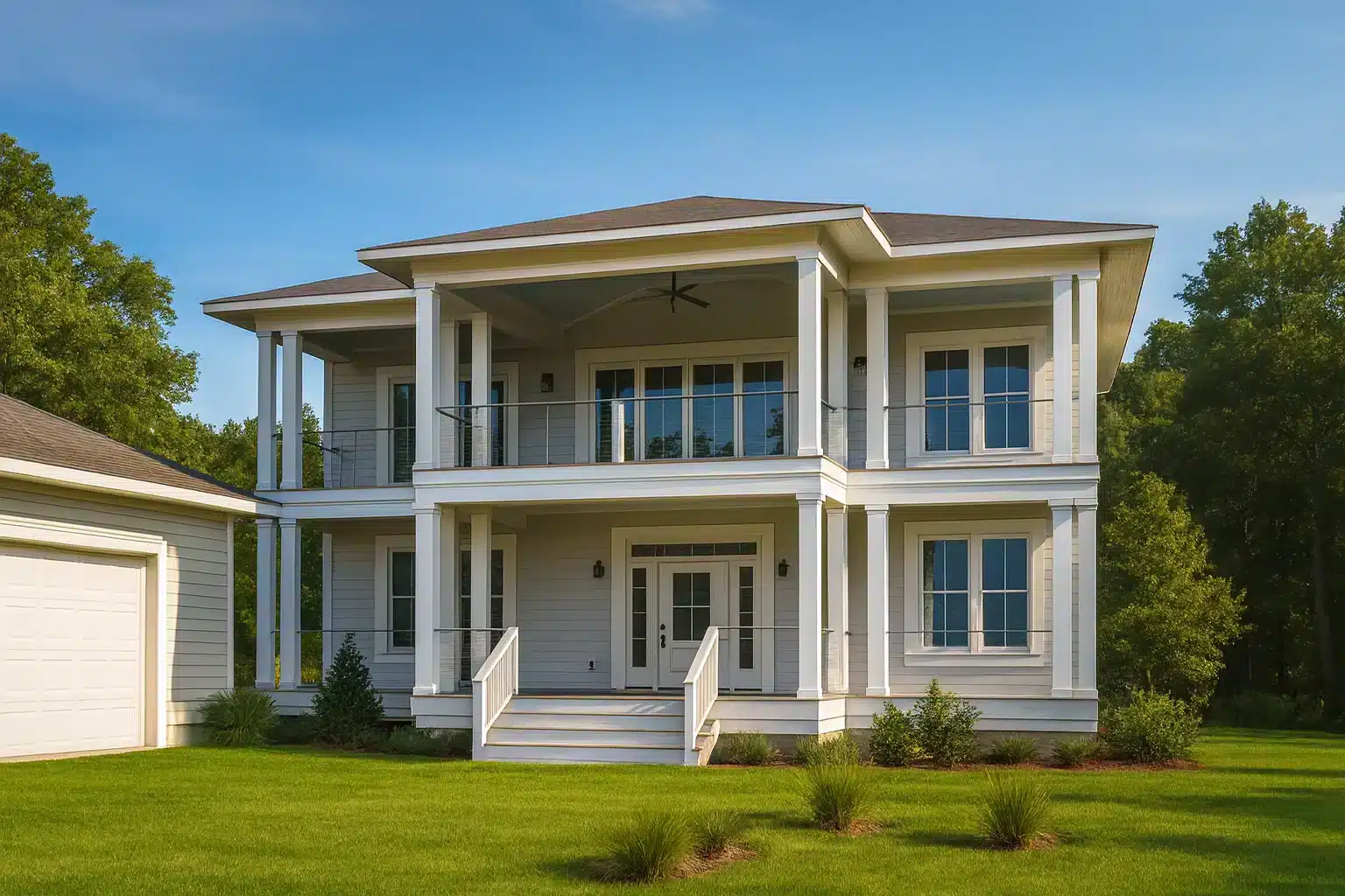 Contemporary Beach Home Plan with Blueprint & CAD Designs