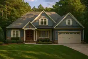 Elegant Home Plan with 3 Bedrooms, CAD Blueprint, and Vaulted Designs