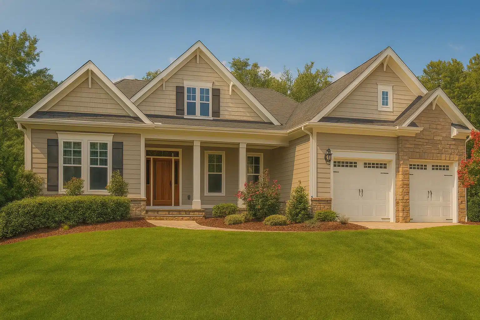 Modern Suburban Home Blueprint 4-Bedroom Floor Plan Designs