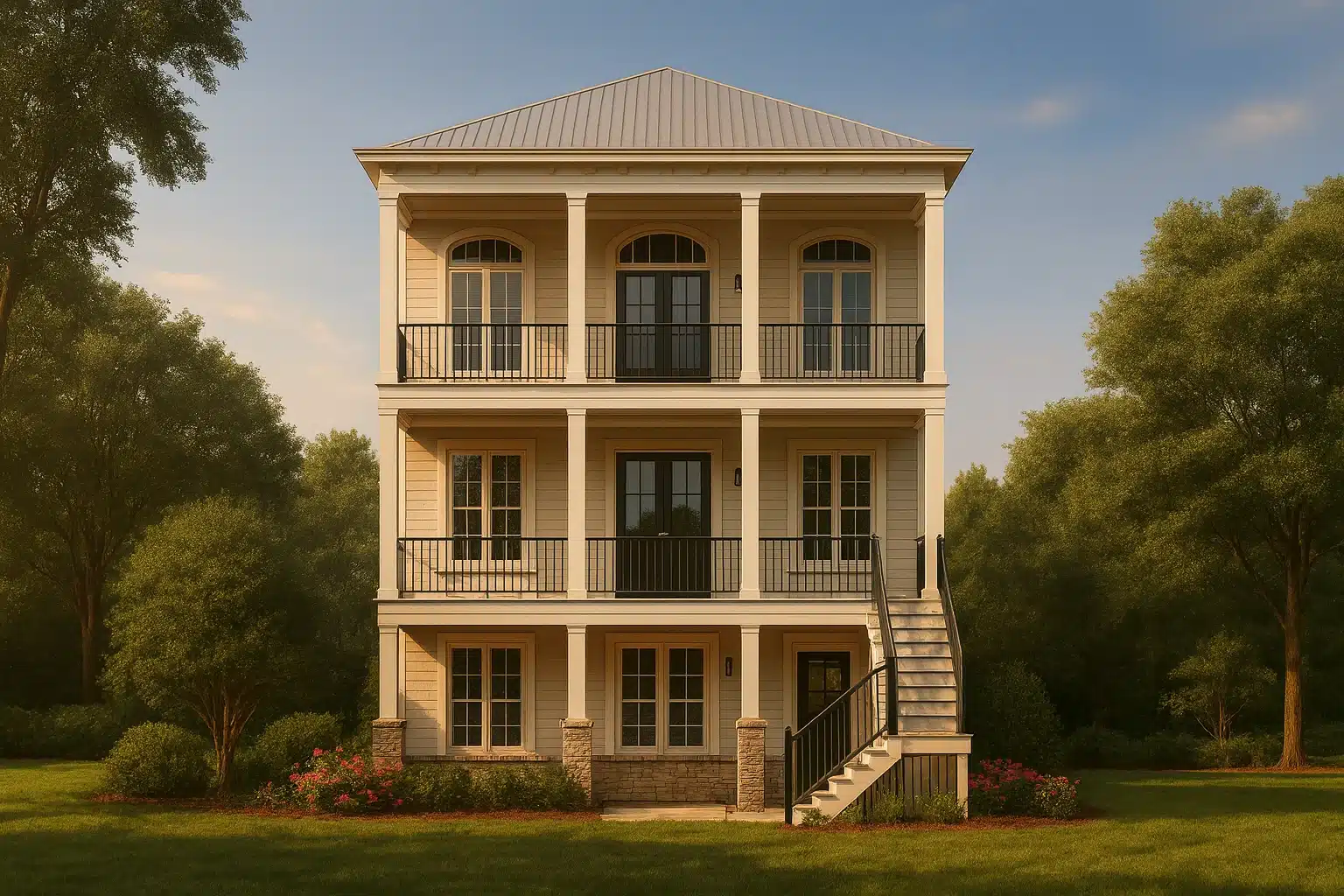 19-1073 HOUSE PLAN - 3-Story House Plan with CAD Designs & Vaulted Ceilings