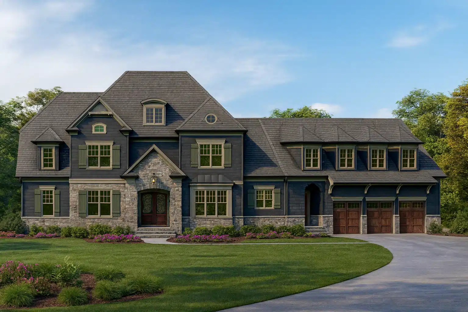 5-bedroom luxury house plan with 5,056 heated sq. ft.