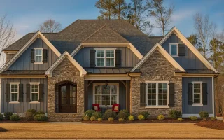 Plan  14-1848 - Poplar Grove Manor |  New American - 4-Bed, 4-Bath, 4,121 SF