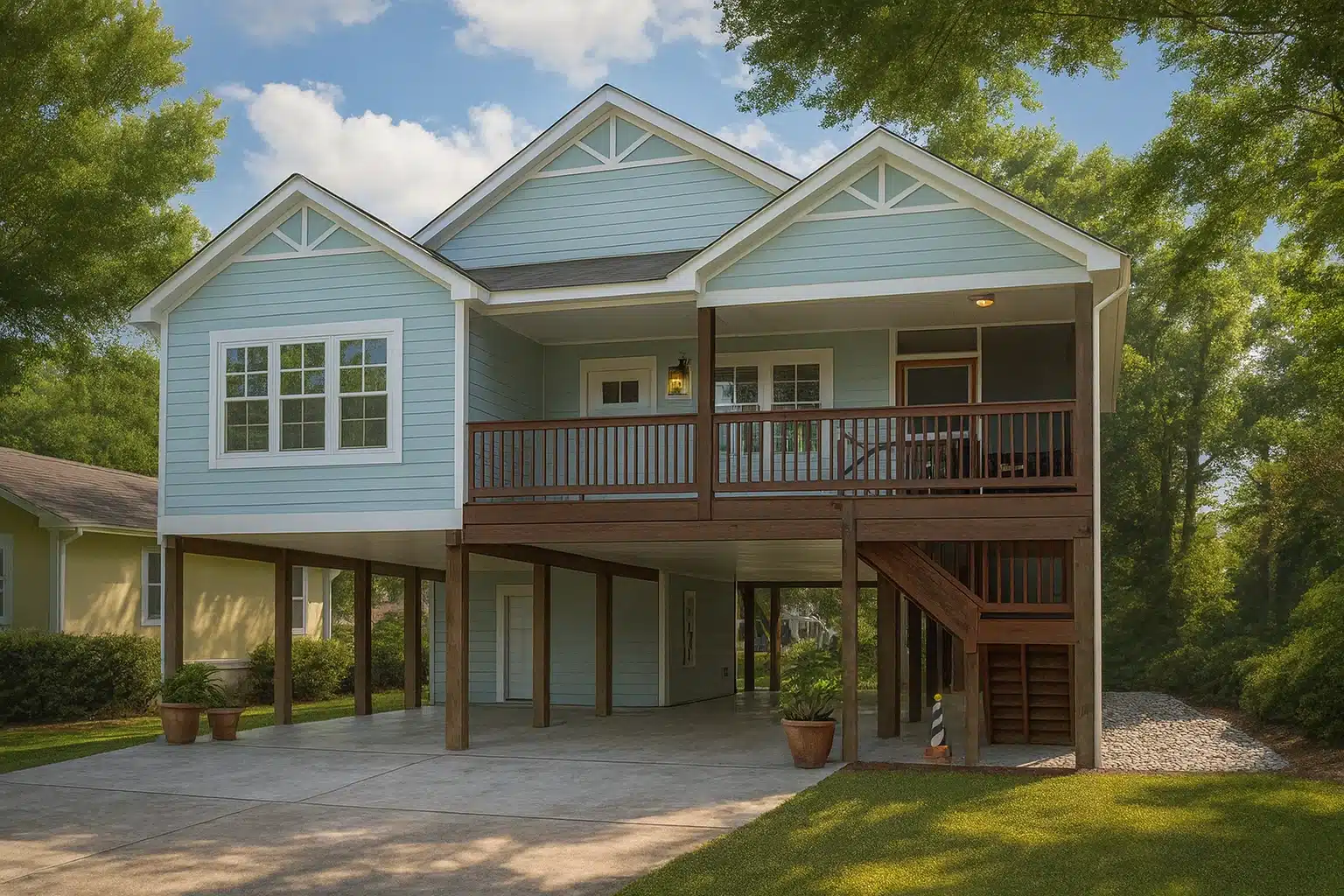 coastal home design with 1,582 heated sq. ft.