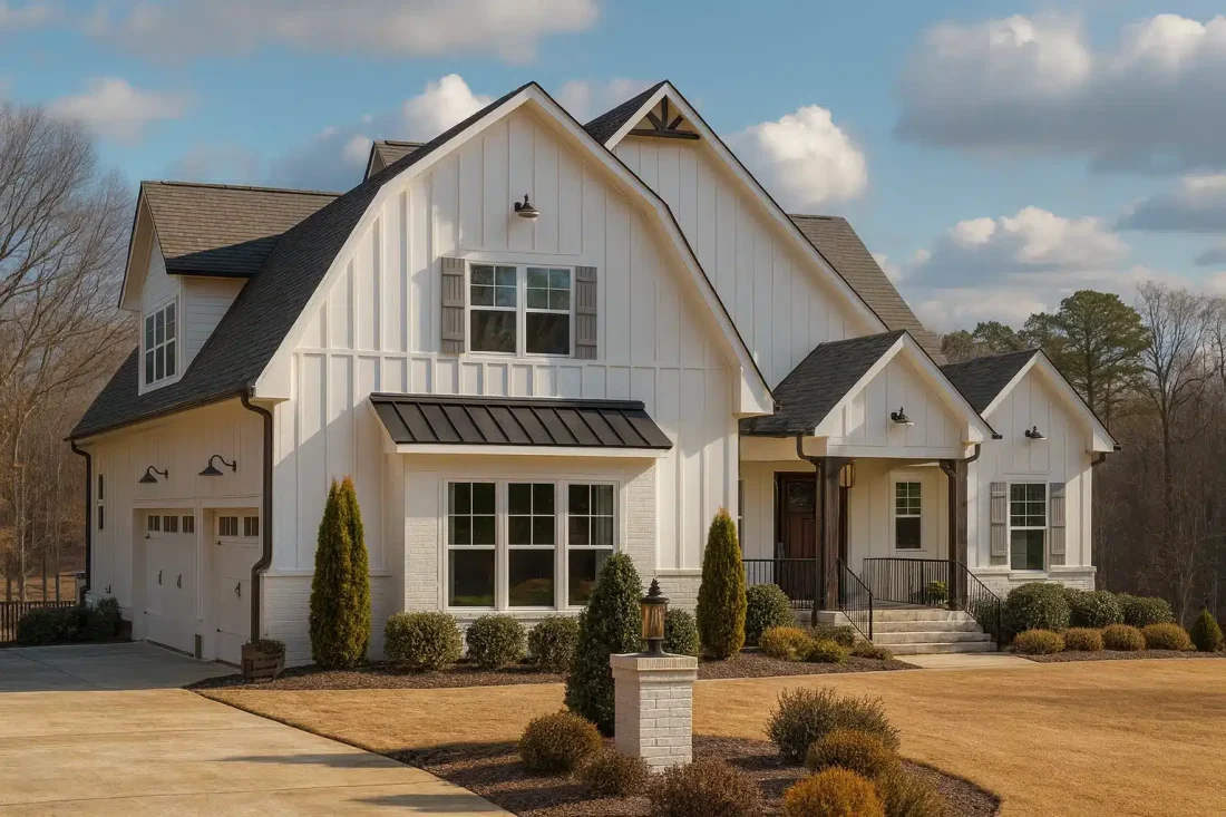 Modern Farmhouse featuring 4 bedrooms, 5 baths,