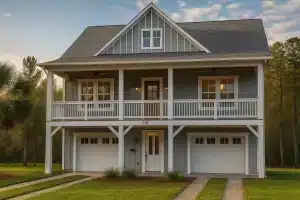 3-Story Craftsman Home Plan with 4 Bedrooms and Vaulted Ceilings