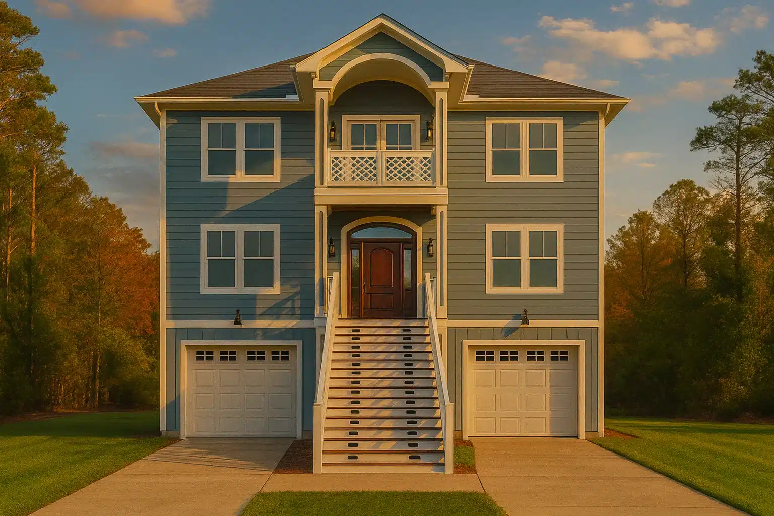 Beautiful Coastal Home Plan with Open Floor Designs & CAD