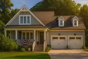 Craftsman Home Plan with CAD Blueprint and Floor Designs