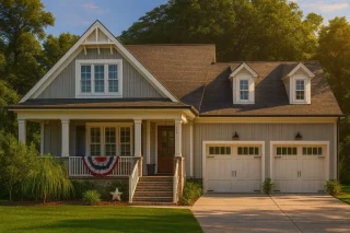 Craftsman Home Plan with CAD Blueprint and Floor Designs