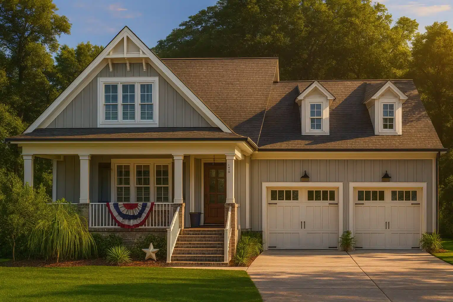 Craftsman Home Plan with CAD Blueprint and Floor Designs