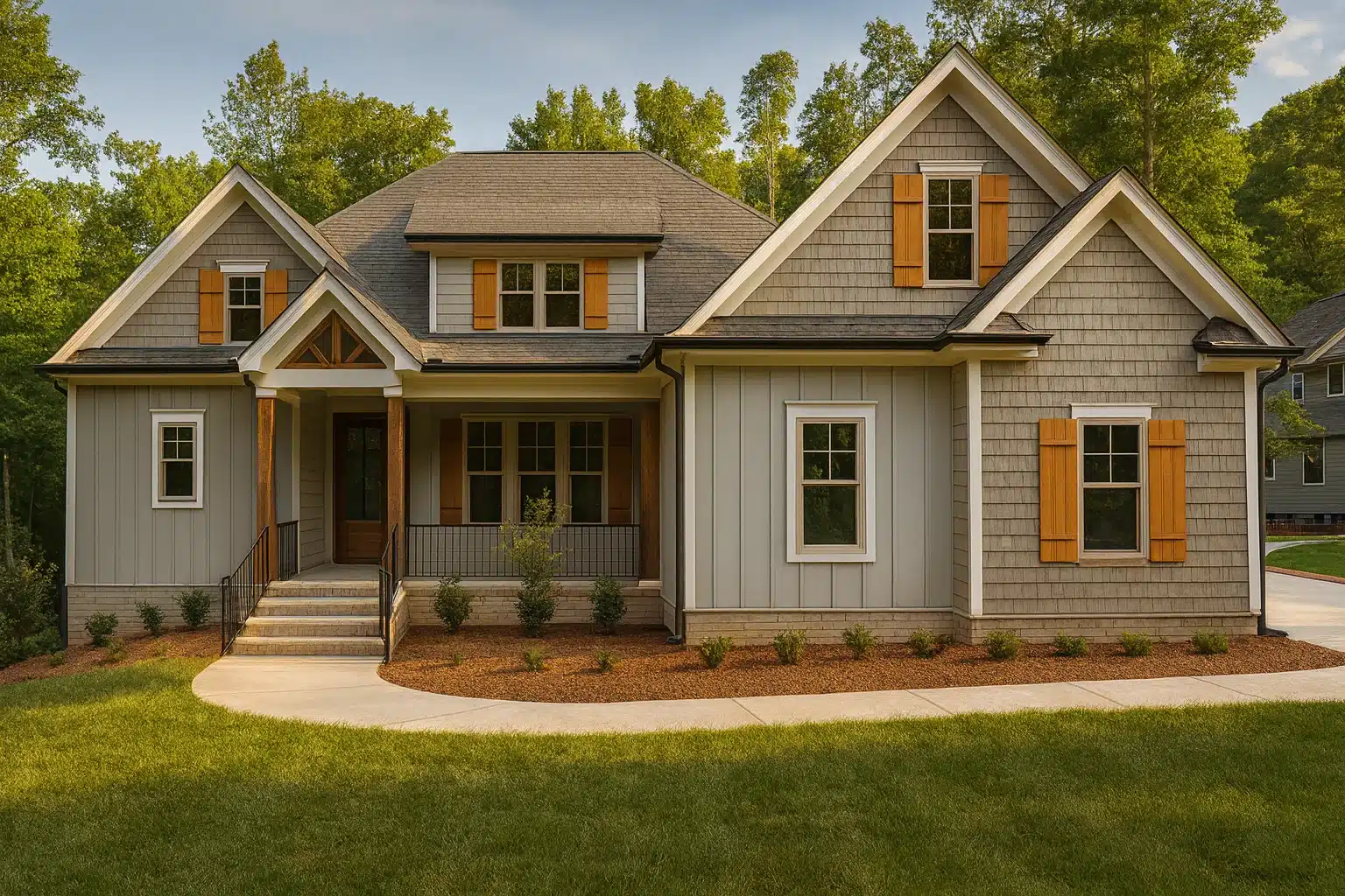 Modern Home Floor Plan with 2-Story Layout & Craftsman Design