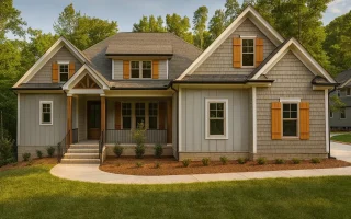 Plan  16-1580 - Aster Woods Hall |  Modern Farmhouse - 4-Bed, 3.5-Bath, 3,595 SF
