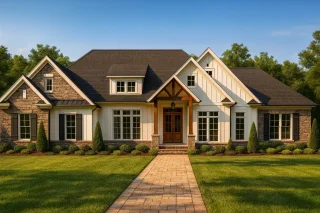 Ranch House Plans 3 Traditional Craftsman Home Plan with Bonus Room and Vaulted Ceilings