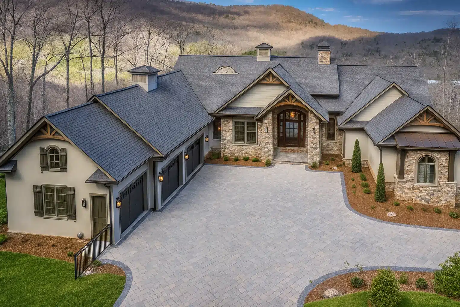 Elegant 2-Story Luxury House Plan with Vaulted Great Room