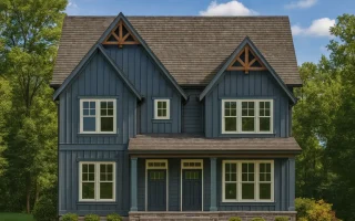 Plan  16-1286 - Cook Meadow | Modern  Farmhouse Duplex - 3-Bed, 2.5-Bath, 1,415 SF