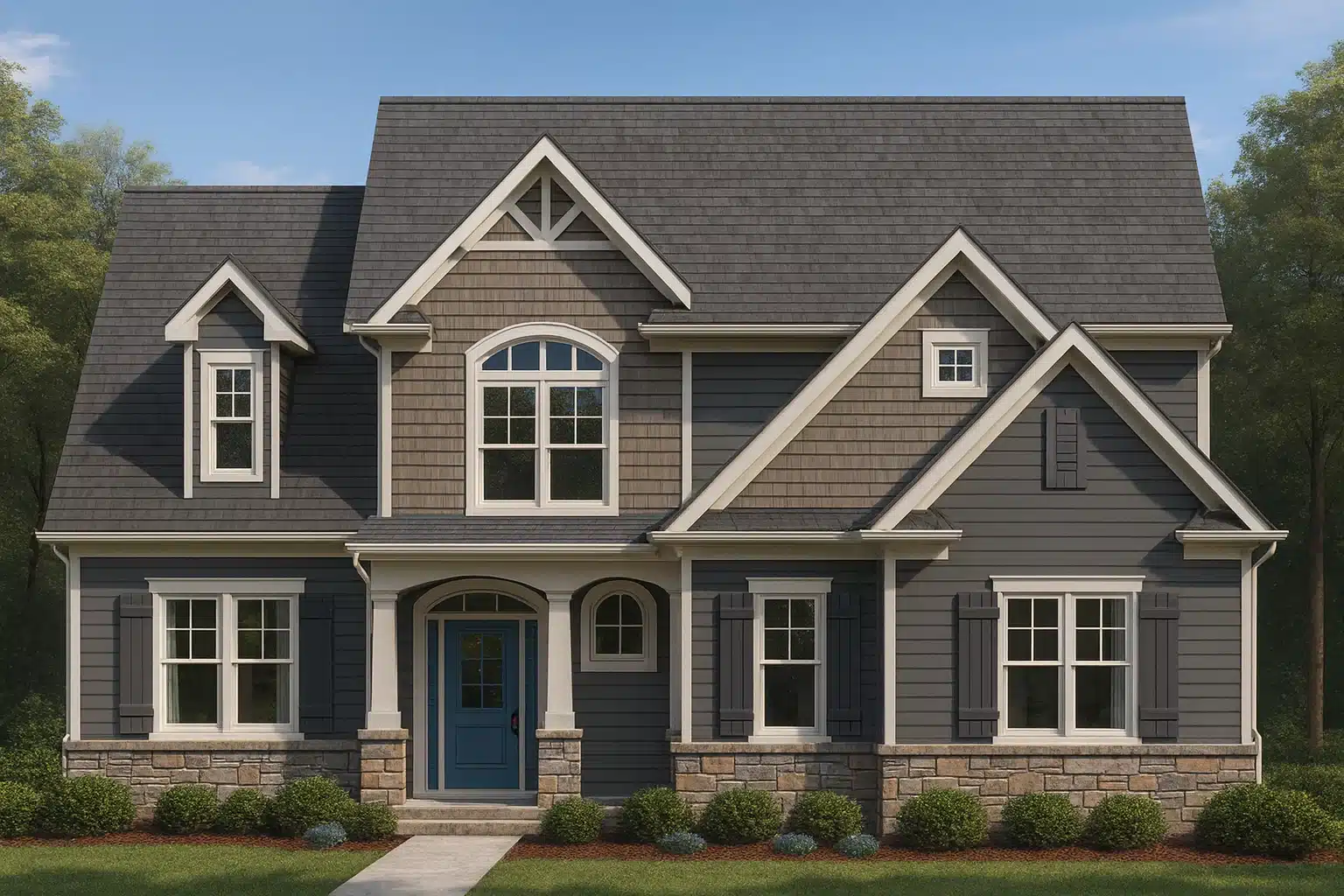 2,451 Heated SF 1.5-story house