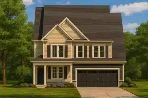 Modern Craftsman Home Plan with 3 Floors and Open Floor Design