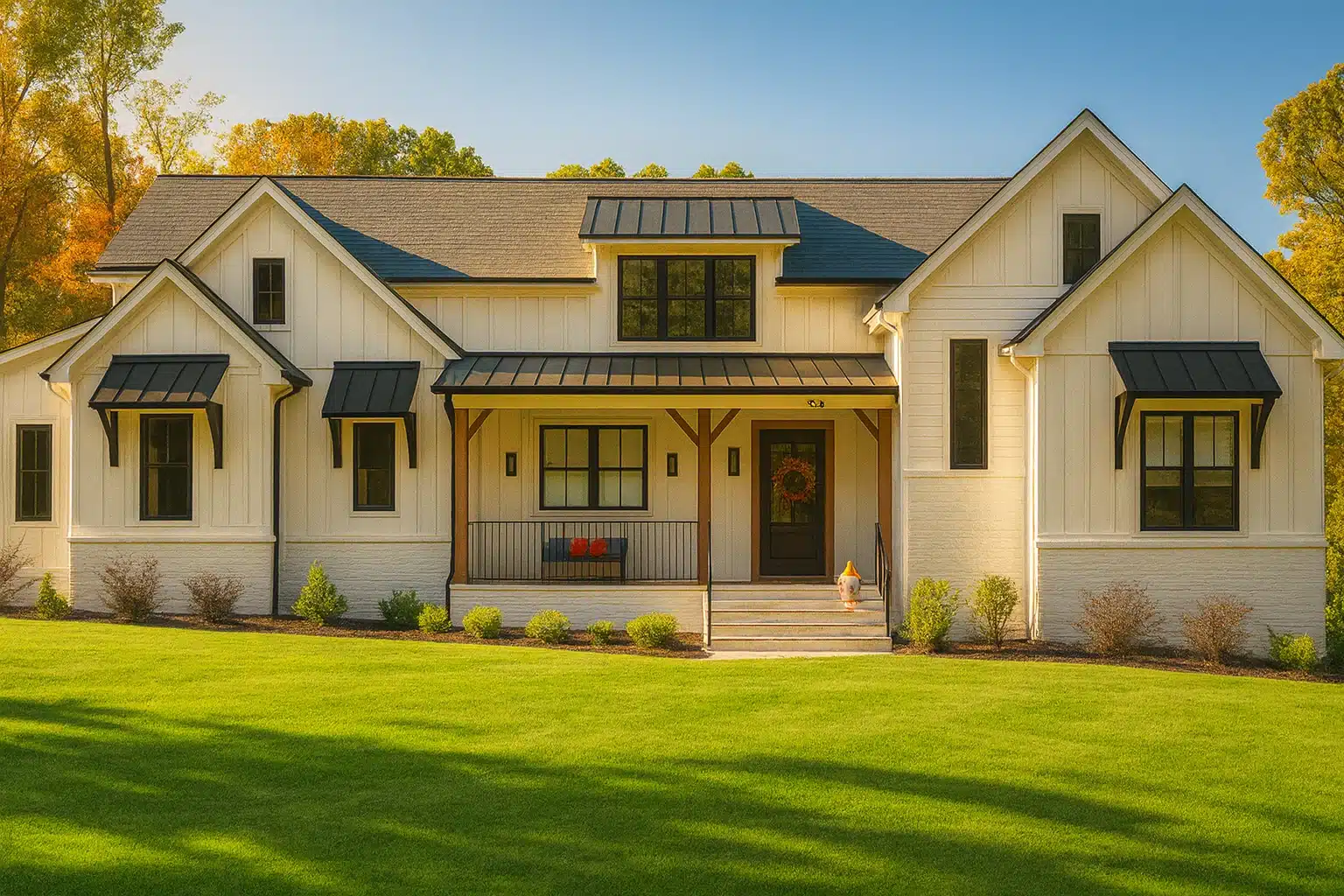 Foyer House Plans 5 Traditional Farmhouse Home Design with CAD Files & Spacious Floor Plan