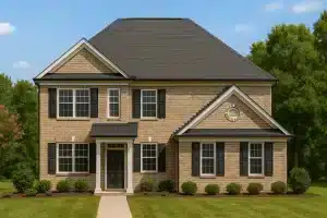 Spacious 2-Story Architectural House Plan with 4 Bedrooms & Side Garage