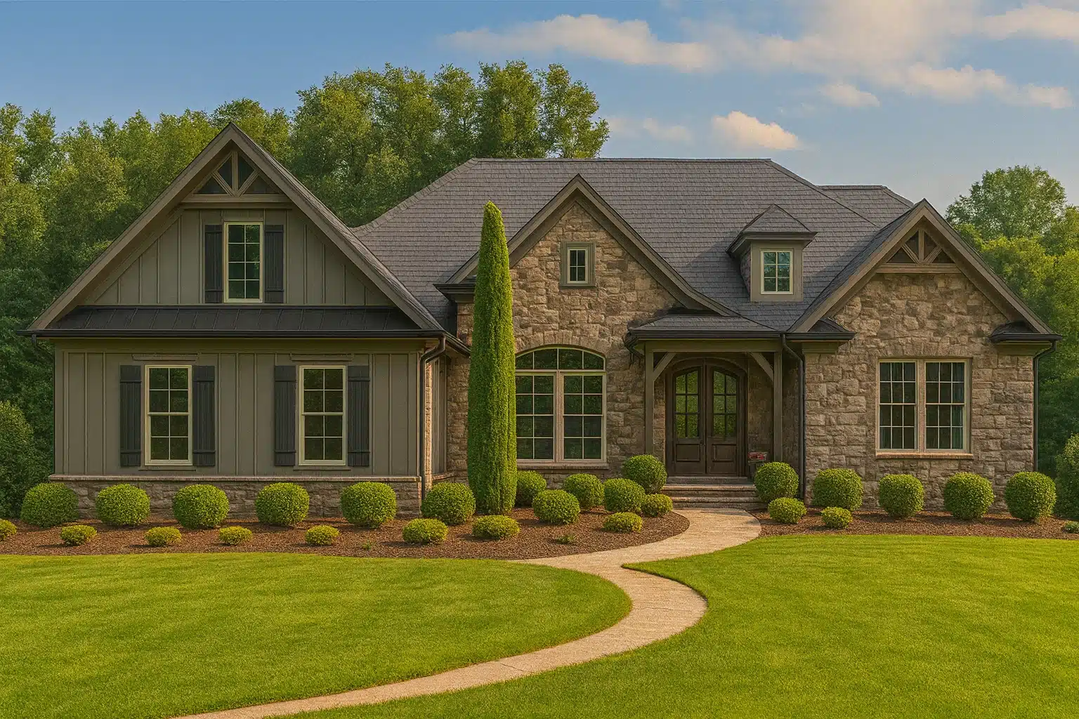 Custom Home Blueprint with 4 Beds, 4.5 Baths, Open Floor Plan Designs