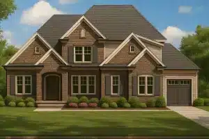 Craftsman Home Plan with 2 Floors, 4 Bedrooms & CAD Blueprints
